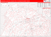 Harrisburg-Lancaster-Lebanon-York DMR Map Red Line Style