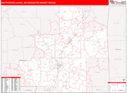 Hattiesburg-Laurel DMR Map Red Line Style