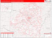 Little Rock-Pine Bluff DMR Map Red Line Style
