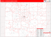 Lubbock DMR Wall Map Red Line Style