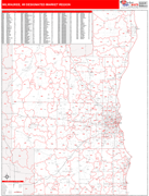 Milwaukee DMR Map Red Line Style