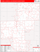 Ottumwa-Kirksville DMR Map Red Line Style
