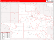 San Angelo DMR Wall Map Red Line Style