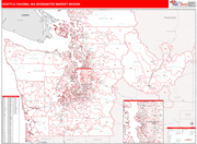 Seattle-Tacoma DMR Map Red Line Style