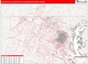 Washington (Hagerstown) DMR Map Red Line Style