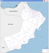 Oman Country Wall Map Basic Style