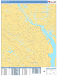 Arlington  Wall Map Basic Style