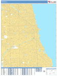 Chicago  Wall Map Basic Style