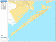 Galveston  Wall Map Basic Style