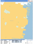 Hoboken  Wall Map Basic Style