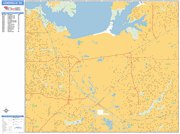 Lewisville Wall Map Basic Style