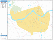 Lowell  Wall Map Basic Style