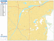 Orange Wall Map Basic Style