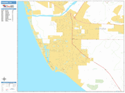 Oxnard  Wall Map Basic Style