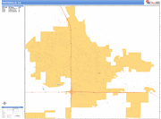 Porterville Wall Map Basic Style