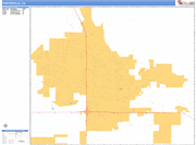 Porterville  Wall Map Basic Style