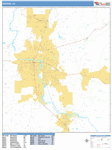 Redding Wall Map Basic Style