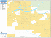 Redlands  Wall Map Basic Style