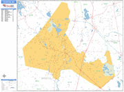 Taunton  Wall Map Basic Style