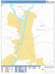 Troy  Wall Map Basic Style