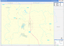 Adair County Wall Map Basic Style