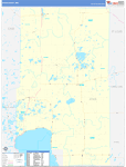 Aitkin County Wall Map Basic Style