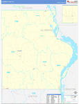 Allamakee County Wall Map Basic Style