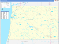Allegan County Wall Map Basic Style
