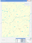 Allegany County Wall Map Basic Style