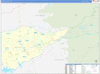 Amador County Wall Map Basic Style