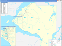 Anchorage County Wall Map Basic Style
