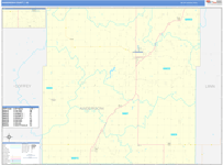 Anderson County Wall Map Basic Style