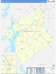 Anderson County Wall Map Basic Style