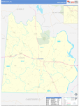 Anson County Wall Map Basic Style