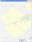Appomattox County Wall Map Basic Style
