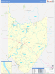 Armstrong County Wall Map Basic Style