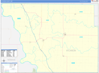 Atchison County Wall Map Basic Style
