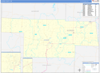 Audrain County Wall Map Basic Style