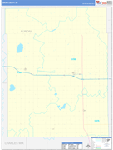 Aurora County Wall Map Basic Style