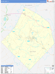 Bastrop County Wall Map Basic Style
