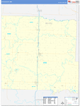 Bates County Wall Map Basic Style