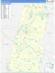 Berkshire County Wall Map Basic Style