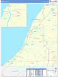 Berrien County Wall Map Basic Style