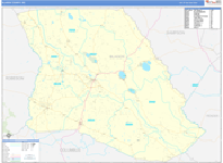 Bladen County Wall Map Basic Style