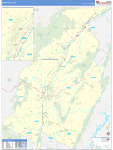 Blair County Wall Map Basic Style