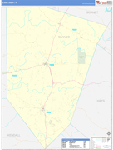 Blanco County Wall Map Basic Style