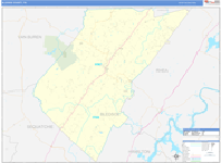 Bledsoe County Wall Map Basic Style