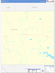 Borden County Wall Map Basic Style