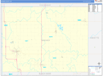 Bremer County Wall Map Basic Style