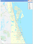 Brevard County Wall Map Basic Style